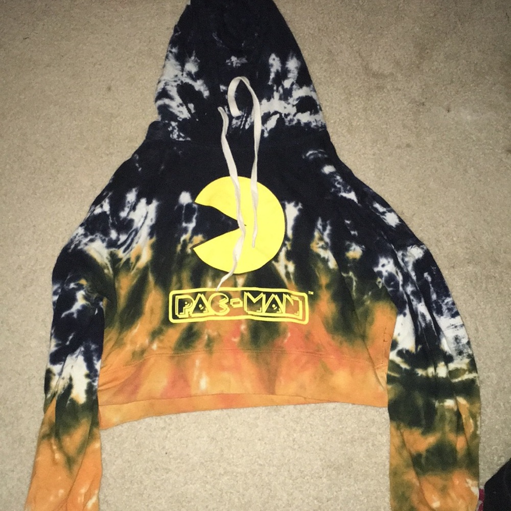 Pac-Man tie dye hoodie